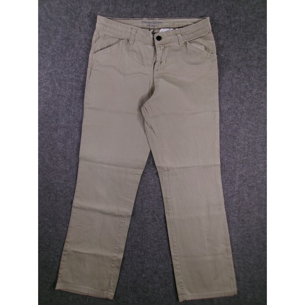 Dickies Pant Women 6 Petite Beige Relaxed Fit Straight Leg Casual Workwear
